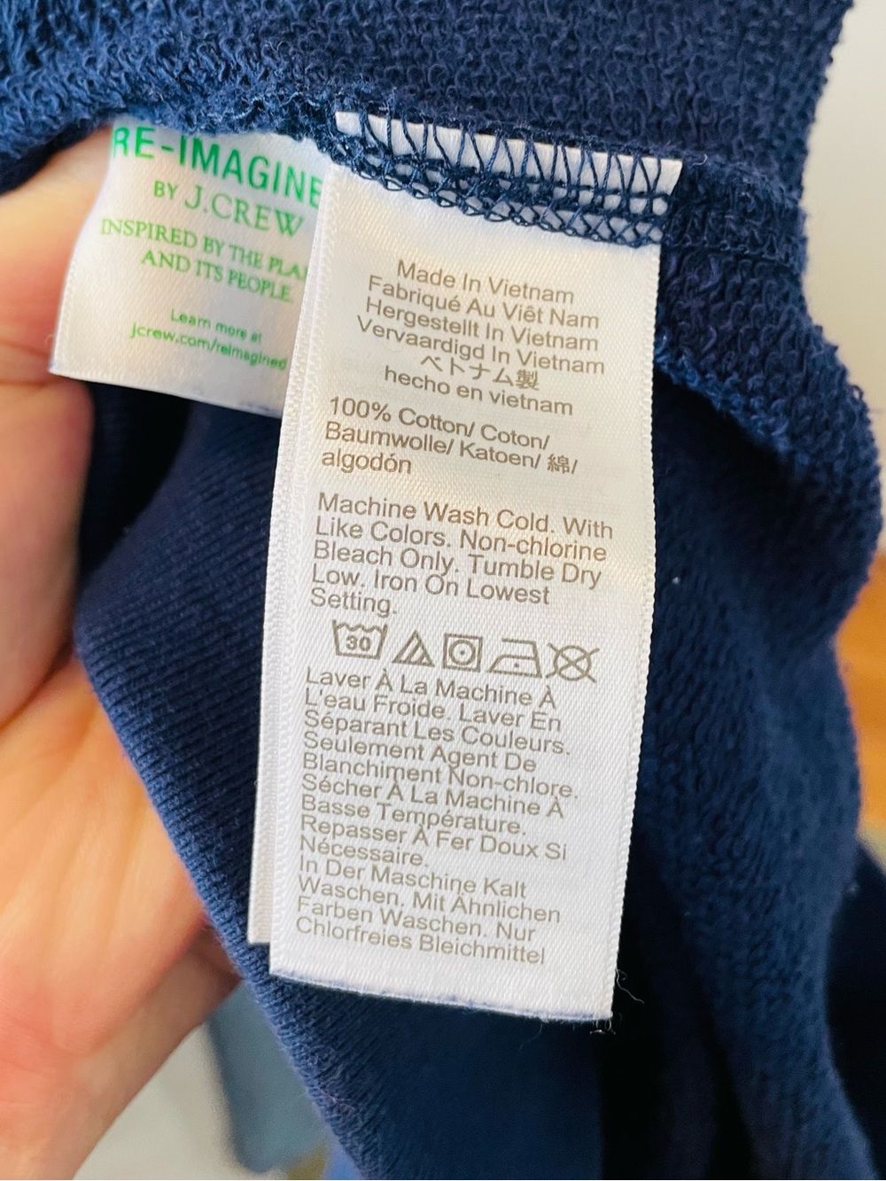 J Crew Jogger Crewneck Set in Navy 100% Cotton - Picture 7 of 7